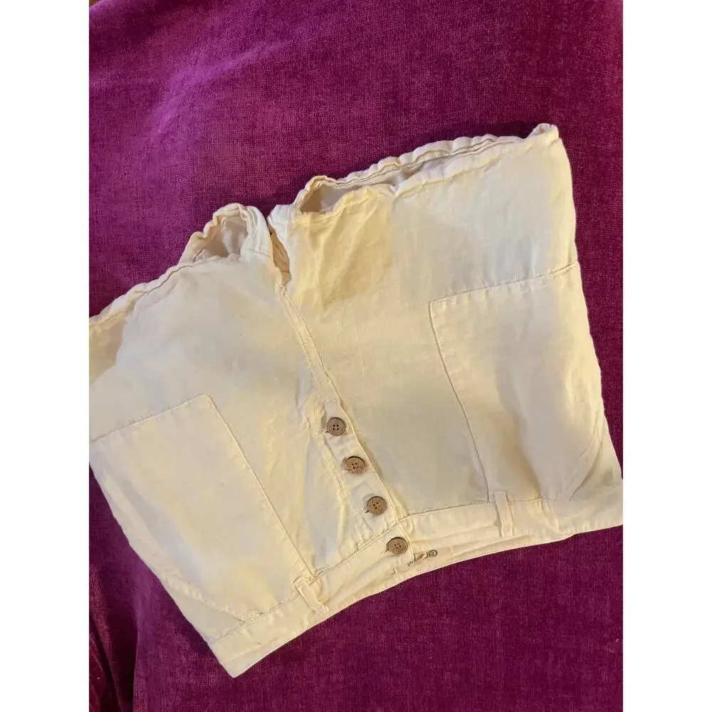 RIP CURL Walk Shorts Lightweight Linen Breezy Button XL VACATION TRAVEL BEACH